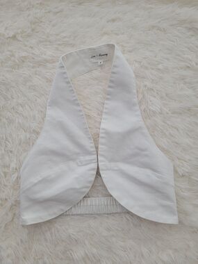 White Halter Crop Top by Love + Harmony
